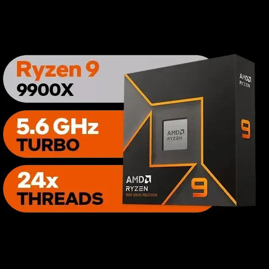 AMD Ryzen 9 9900X CPU Processor – Ryzen 9 9000 Series Granite Ridge (Zen 5) 12-Core 4.4 GHz – Socket AM5 120W Supports PCIe 5.0 – Unlocked for Overclocking – Radeon Graphics Processor | BOXED 100-100000662WOF | 1 YEAR WARRANTY
