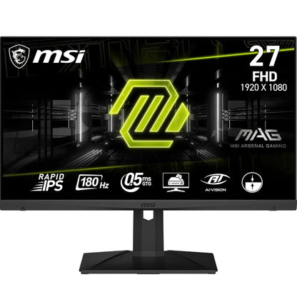 MSI MAG 275F 27″ FHD 180Hz 0.5ms Rapid IPS Gaming Monitor – Adaptive Sync, AI Vision, Anti-Flicker, Frameless Design, Ultra-Smooth Gameplay, Black (9S6-3CE21M-001)