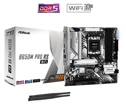 ASRock B650M Pro RS WiFi Micro ATX AM5 Motherboard
