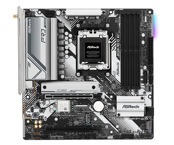 ASRock B650M Pro RS WiFi Micro ATX AM5 Motherboard