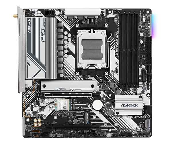 ASRock B650M Pro RS WiFi Micro ATX AM5 Motherboard