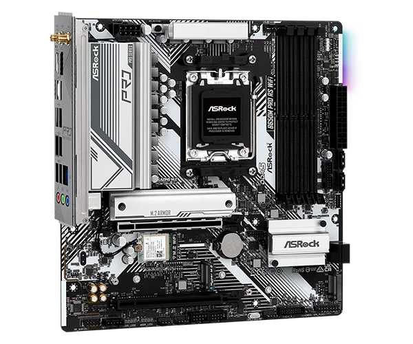 ASRock B650M Pro RS WiFi Micro ATX AM5 Motherboard