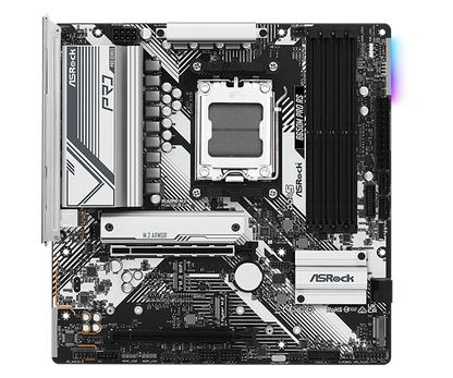 Asrock B650M Pro RS AMD Socket AM5 Ryzen 7000/8000/9000 Series DDR5 7200+ (OC) MHz 256GB M.2 Key E for WiFi SATA3 6.0 Gb/s Micro ATX Motherboard 2.5G LAN BIOS Flashback