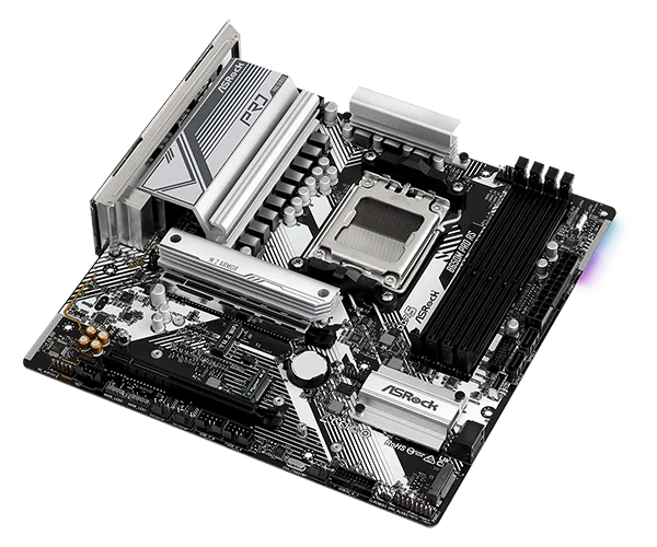 Asrock B650M Pro RS AMD Socket AM5 Ryzen 7000/8000/9000 Series DDR5 7200+ (OC) MHz 256GB M.2 Key E for WiFi SATA3 6.0 Gb/s Micro ATX Motherboard 2.5G LAN BIOS Flashback