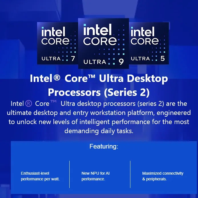 CPU Intel Core Ultra 7 265KF – Core Ultra 7 (Series 2) Arrow Lake 20-Core (8P+12E)up to 5.5 GHz , LGA 1851, 125W Desktop Processor – None Integrated Graphics – BOX | 1 YEAR WARRANTY