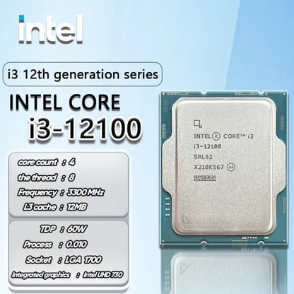 Intel® Core™ i3-12100 Processor 12M Cache, up to 4.30 GHz “PULLOUT~TRAY”