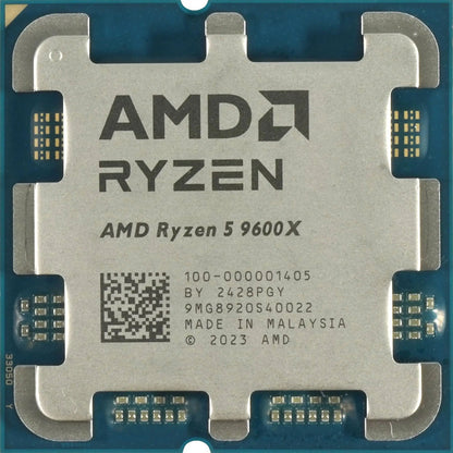 CPU AMD Ryzen 5 9600X – Ryzen 5 9000 Series Granite Ridge (Zen 5) 6 Cores / 12 Threads ; 5.4 GHz Max Boost ; Socket AM5 65W ; Radeon Graphics Processor ; Supports PCIe Gen 5 ; AMD EXPO™ Technology ; AI-Ready | TRAY – 1 YEAR WARRANTY